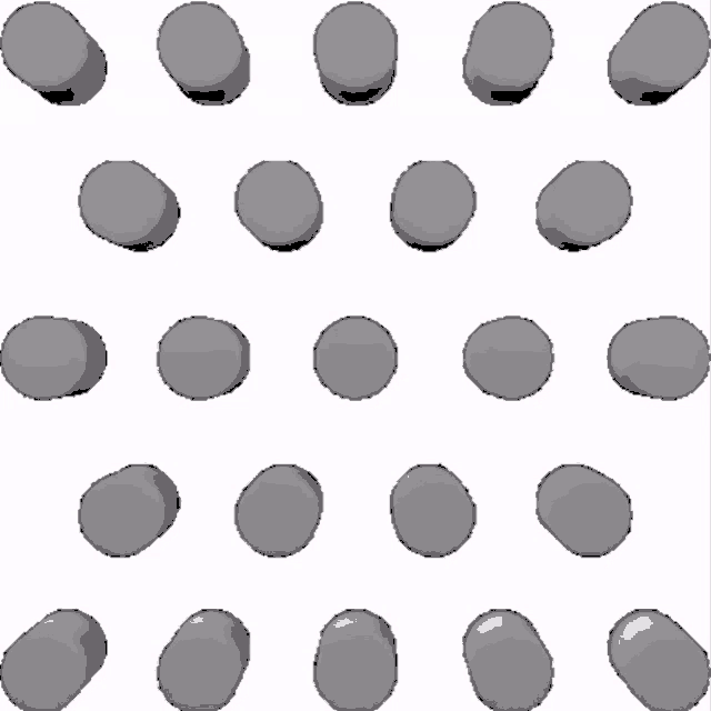 a grid of circles on a white surface