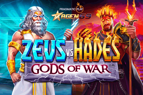 a poster of zeus and hades gods of war