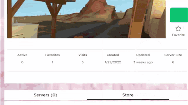 a screenshot of a website showing the number of servers and the number of visits