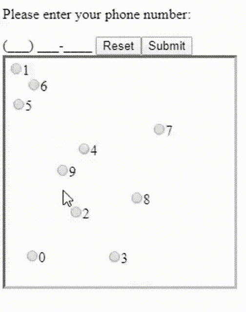 a computer screen asking you to enter your phone number and submit