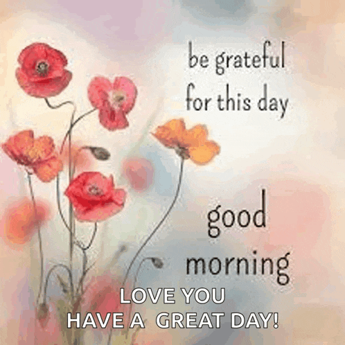 be grateful for this day good morning love you have a great day