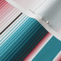 Joyful Serape Stripes. Lagoon Teal and Cotton Candy Pink Matching Petal Signature Cotton Solids