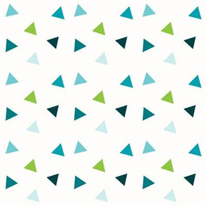 Triangle Confetti - Green, Aqua, Teal, Navy Triangles