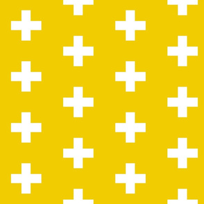 Golden Yellow Crosses - Yellow Plus Signs