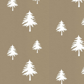 Trees on Tan Linen