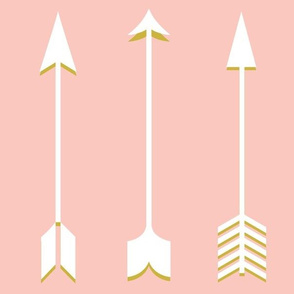 Blush and Gold Arrow - Blush Gold White