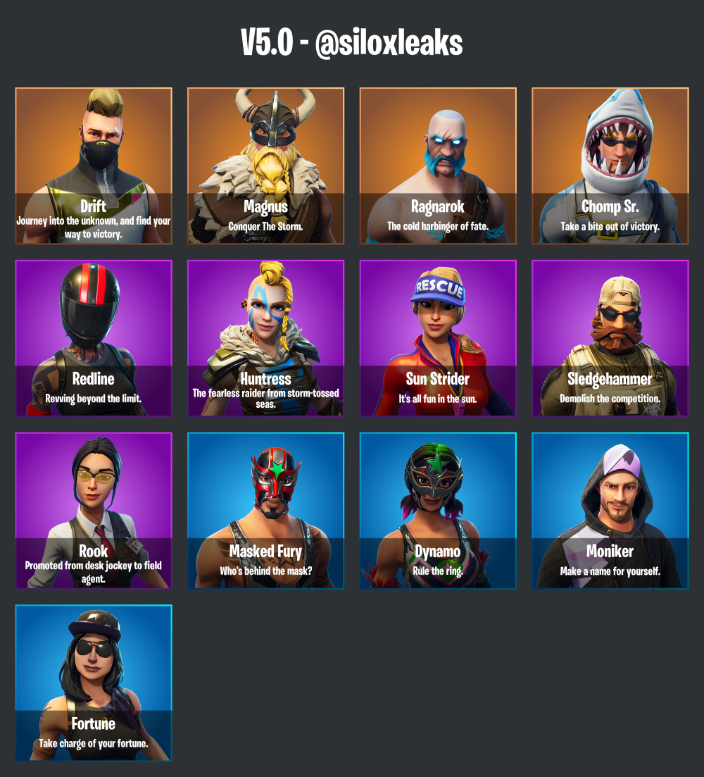 Fortnite Skins With Names