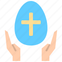 egg, easter, hands, holding, cross, hold