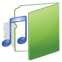 folder, green, music