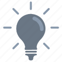 idea, light, minded, electric, light bulb, power, think