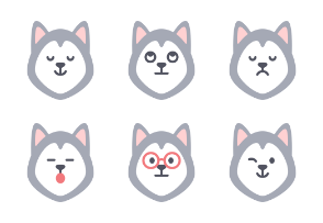 Siberian Husky Emoji