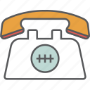 call, dialer, hotel, motel, phone, telephone, vintage phone