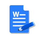 blue, doc, edit, ms, word, write