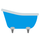 bathtub, house, bathroom, blue, home