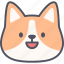 happy, corgi, dog, emoticon, emoji, emotion, pet 