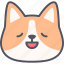 relax, corgi, dog, emoticon, emoji, expression, emotion 