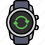 sync, loading, arrow, update, reset, reload, smart watch 