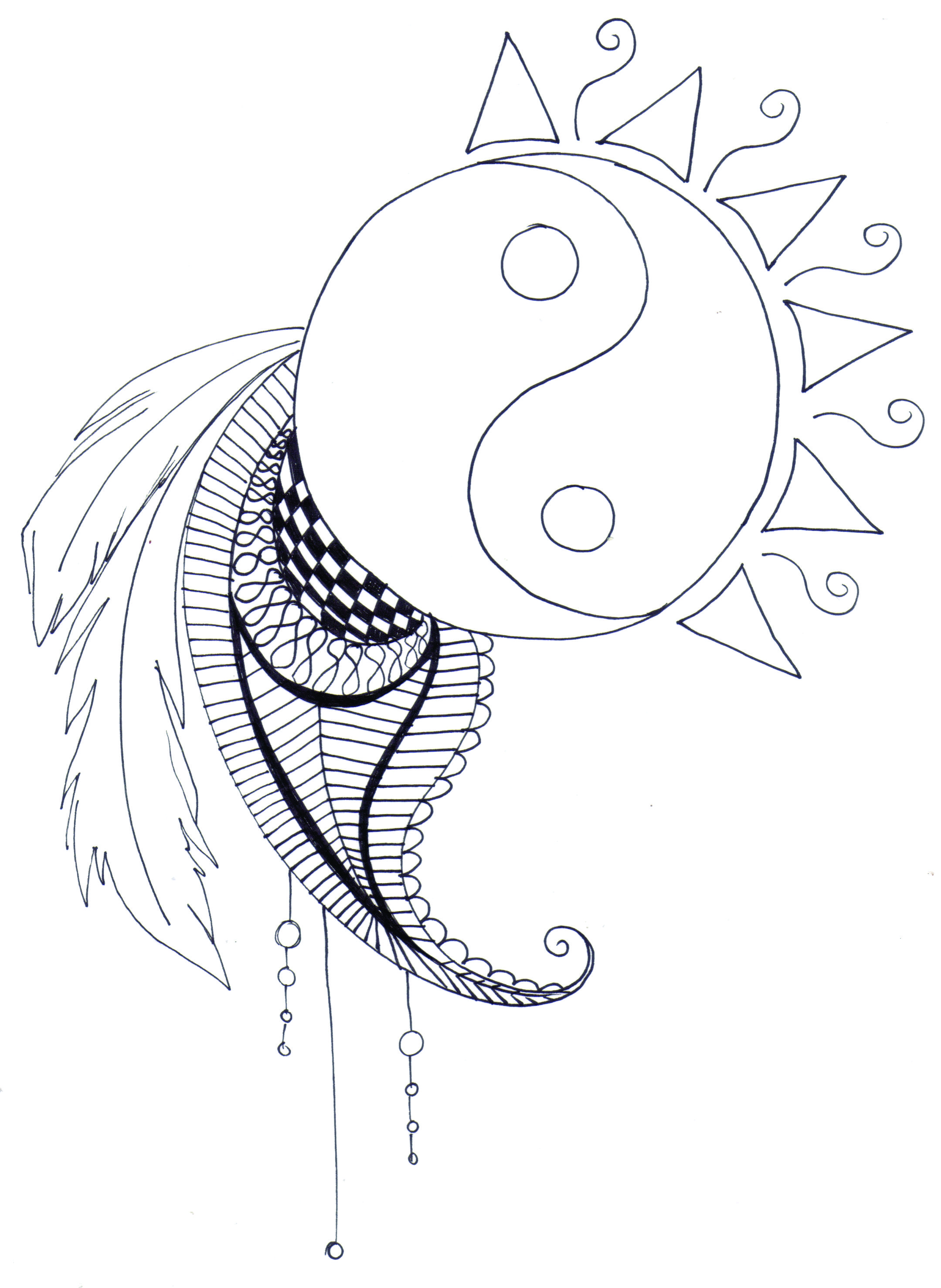 Yin Yang Coloring Coloring Pages