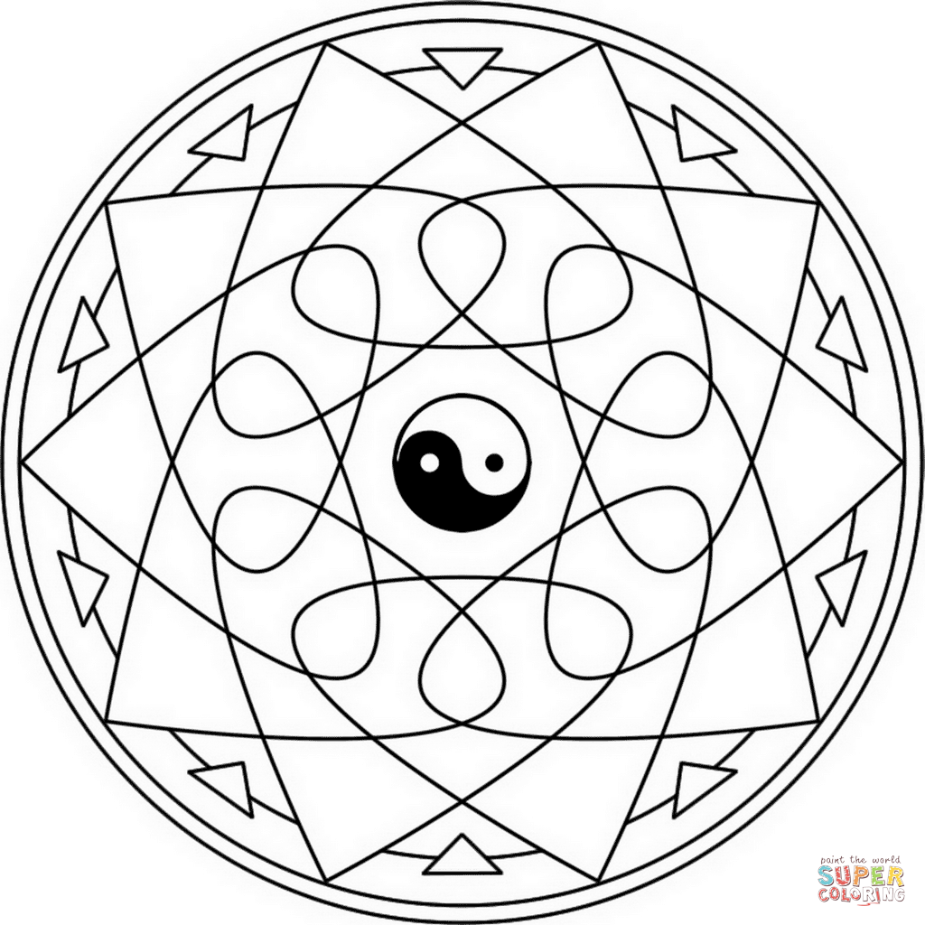 Yin Yang Coloring Coloring Pages