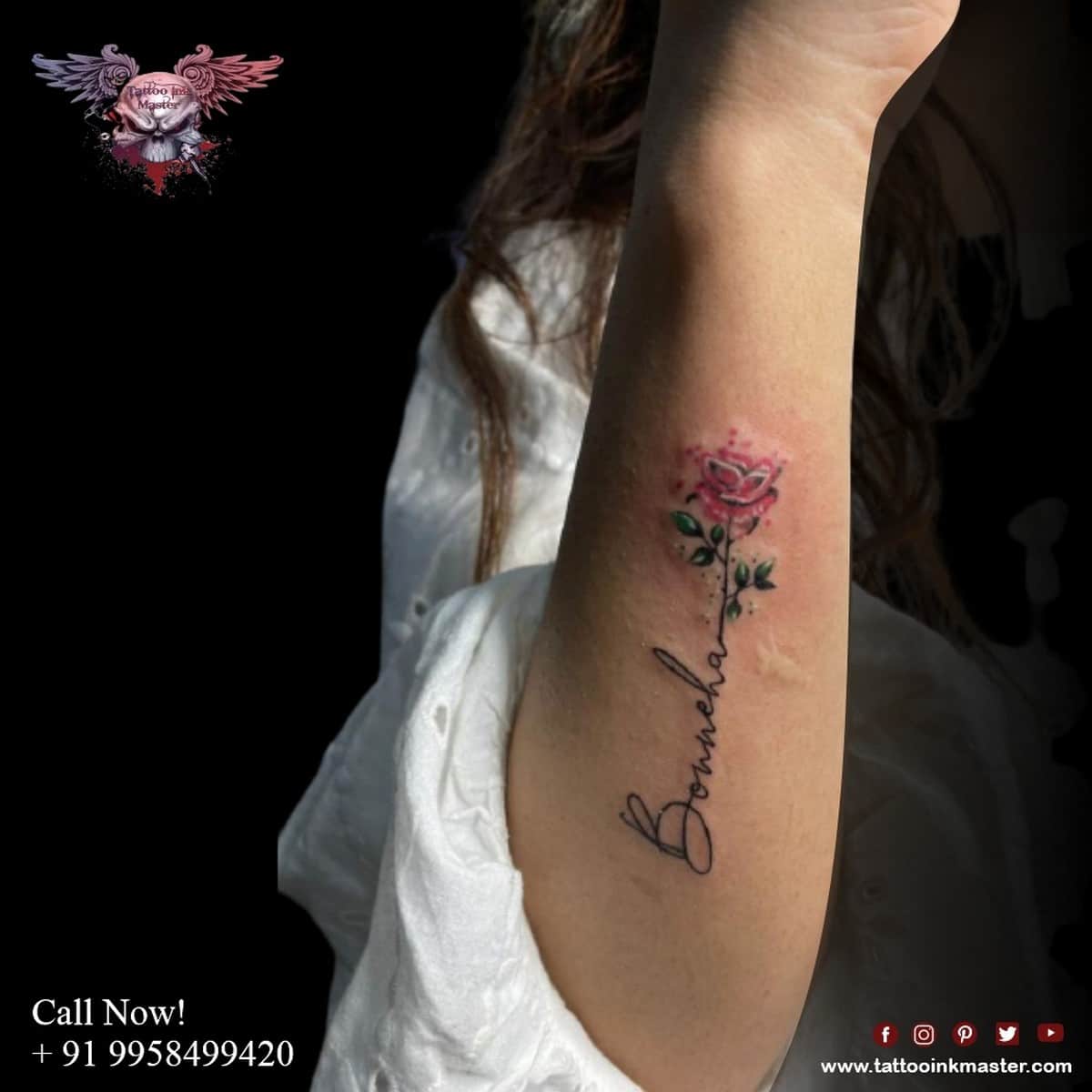 You are currently viewing Rose Tattoo with Name on Hand