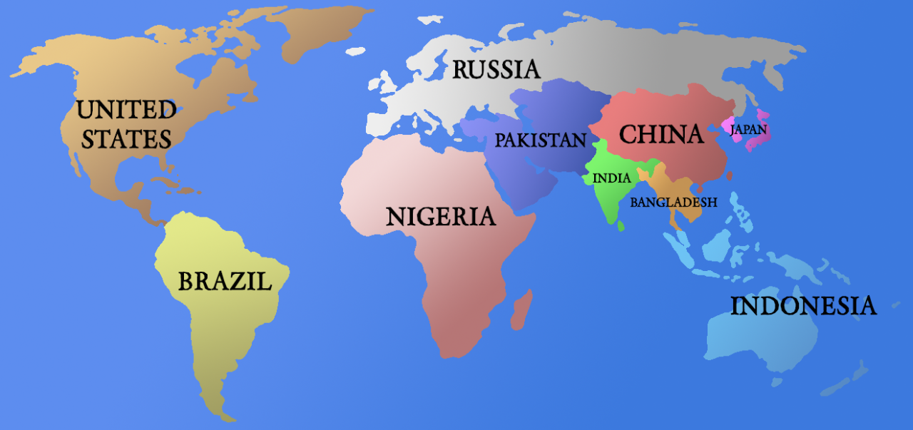 An Oversimplified Political Map of the World: Only... - Maps on the Web