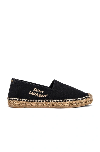 Saint Laurent Espadrilles In Black