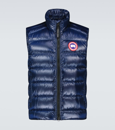 Canada Goose Crofton Logo-patch Padded Gilet In Atlantic Navy