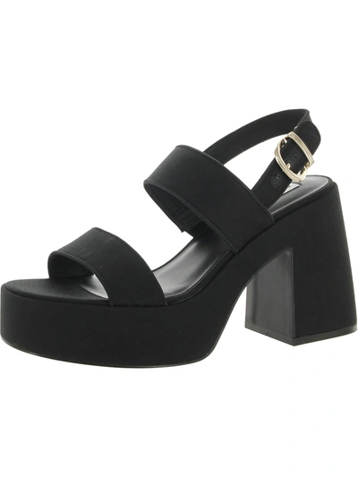 Steve Madden Valory Womens Wedge Platform Block Heels In Black