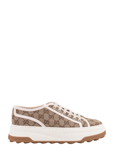 Gucci Damensneaker Mit Gg In Beige