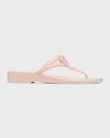 Valentino Garavani Vlogo Thong Pool Sandals In Rose Quartz