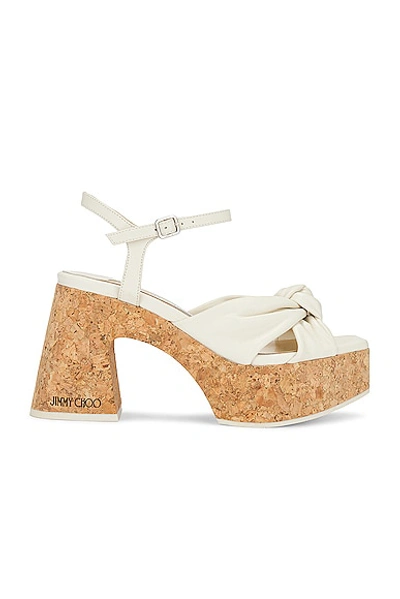 Jimmy Choo Heloise 95 Wedge In White