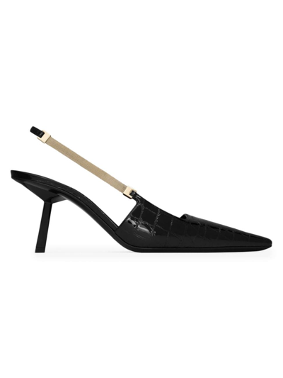 Saint Laurent Blake Leather Pumps In Black