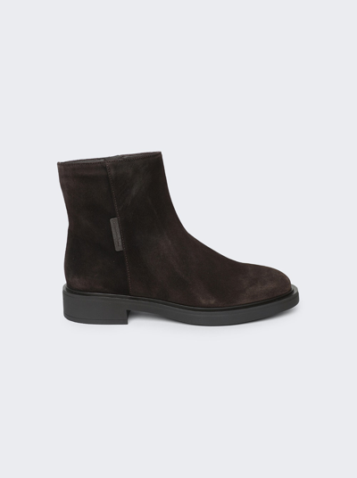 Gianvito Rossi Lexington Suede Ankle Boots In Brown