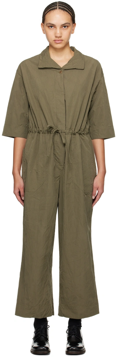 Casey Casey Green Fabiano Jumpsuit In Olive