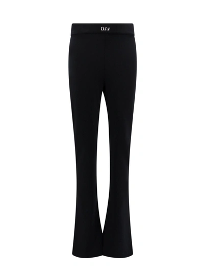 Off-white Logoband Leggins In Black,white