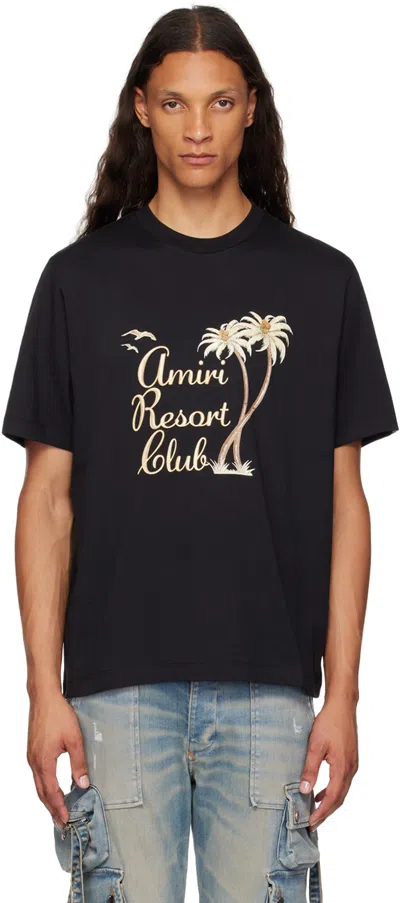 Amiri Twisted Palms Cotton T-shirt In Black