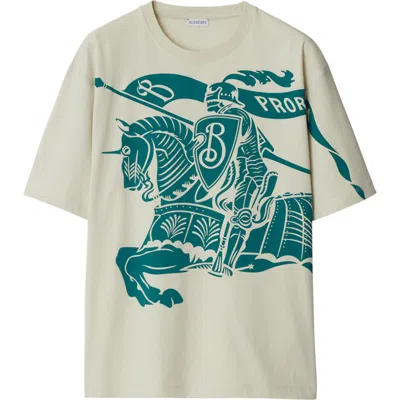 Burberry Ekd Cotton T-shirt In Plaster