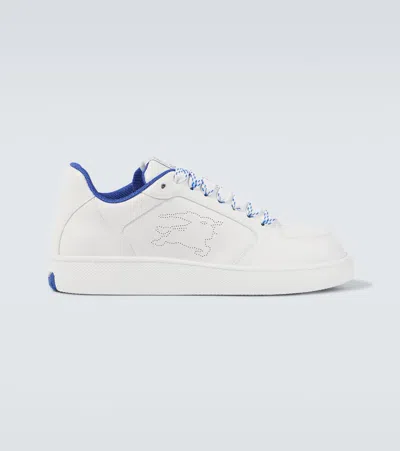 Burberry Stock Leather Sneakers In White