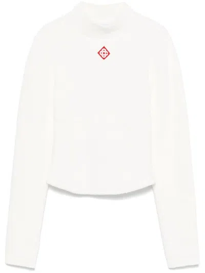 Casablanca Logo-embroidered Top In White