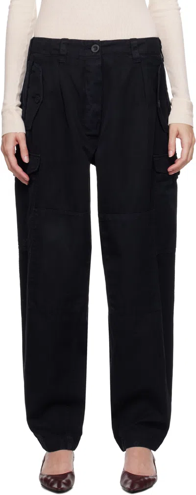 Casey Casey Navy Mupo Trousers In Dark Night