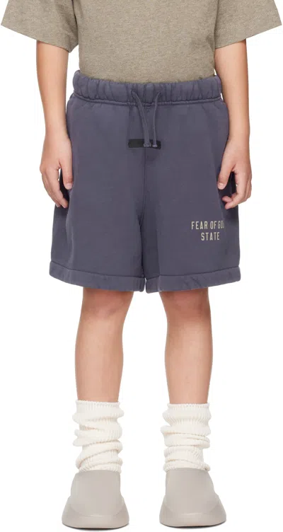 Essentials Kids Navy Heavy Fleece Soccer Shorts In Marine