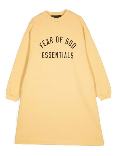 Essentials Kids' Logo-print Dress In Yellow