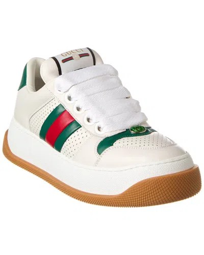 Gucci Screener Sneaker In White,green,red