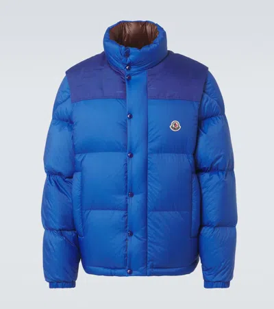 Moncler Down Jacket In Blue