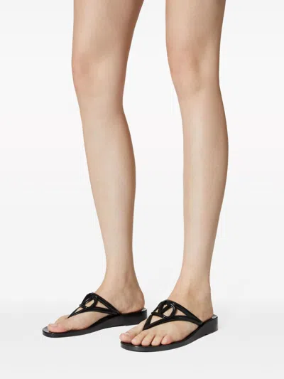 Shop Valentino 24ss Black Women's Sandals For The Trendy Fashionista