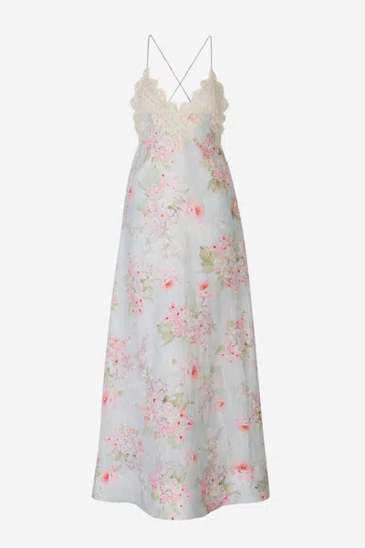 Shop Zimmermann Midi Dress Halliday In Floral Motif