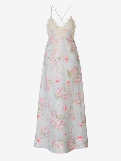 Shop Zimmermann Midi Dress Halliday In Floral Motif