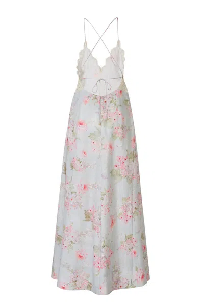 Shop Zimmermann Midi Dress Halliday In Floral Motif