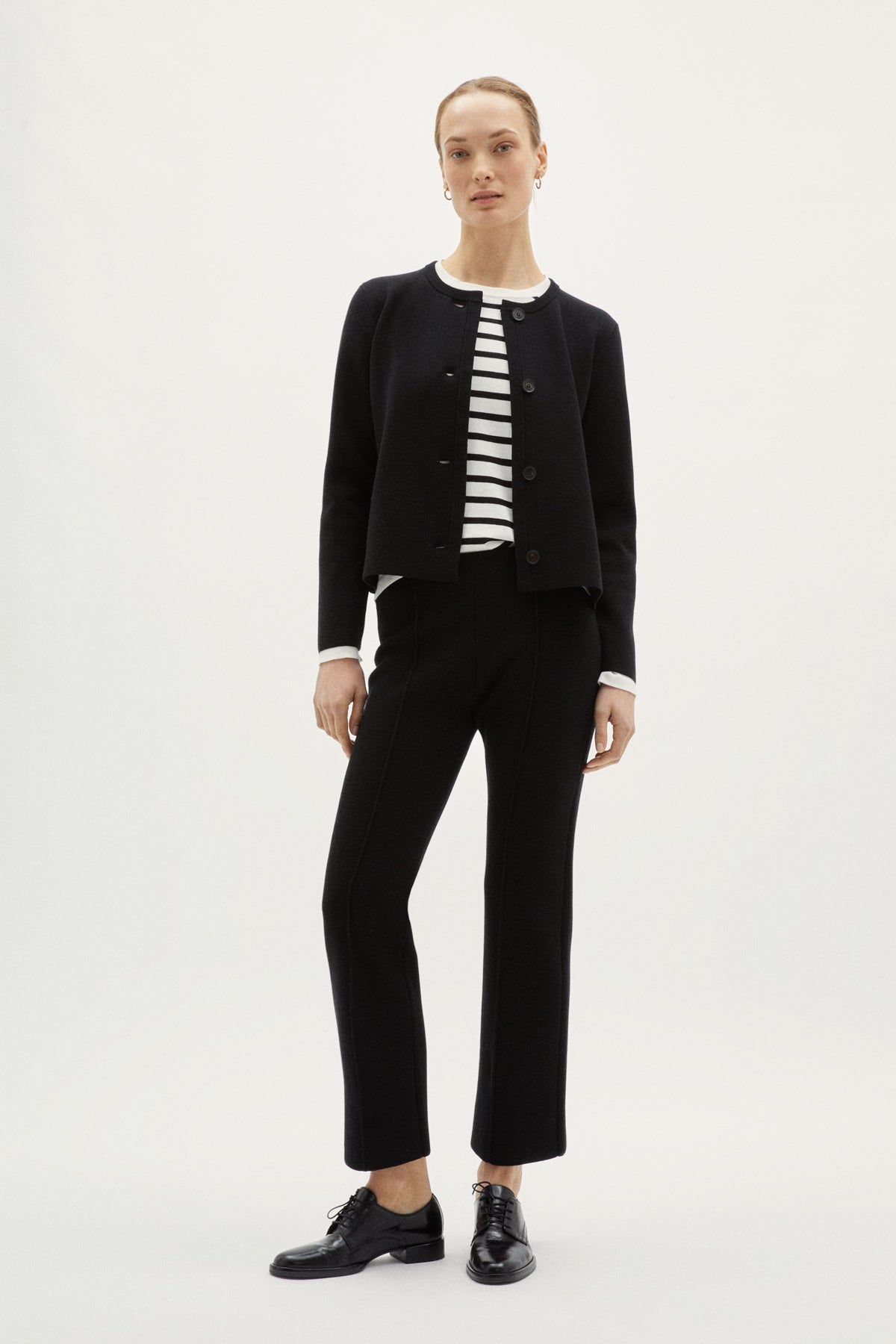 the sleek organic cotton jacket black