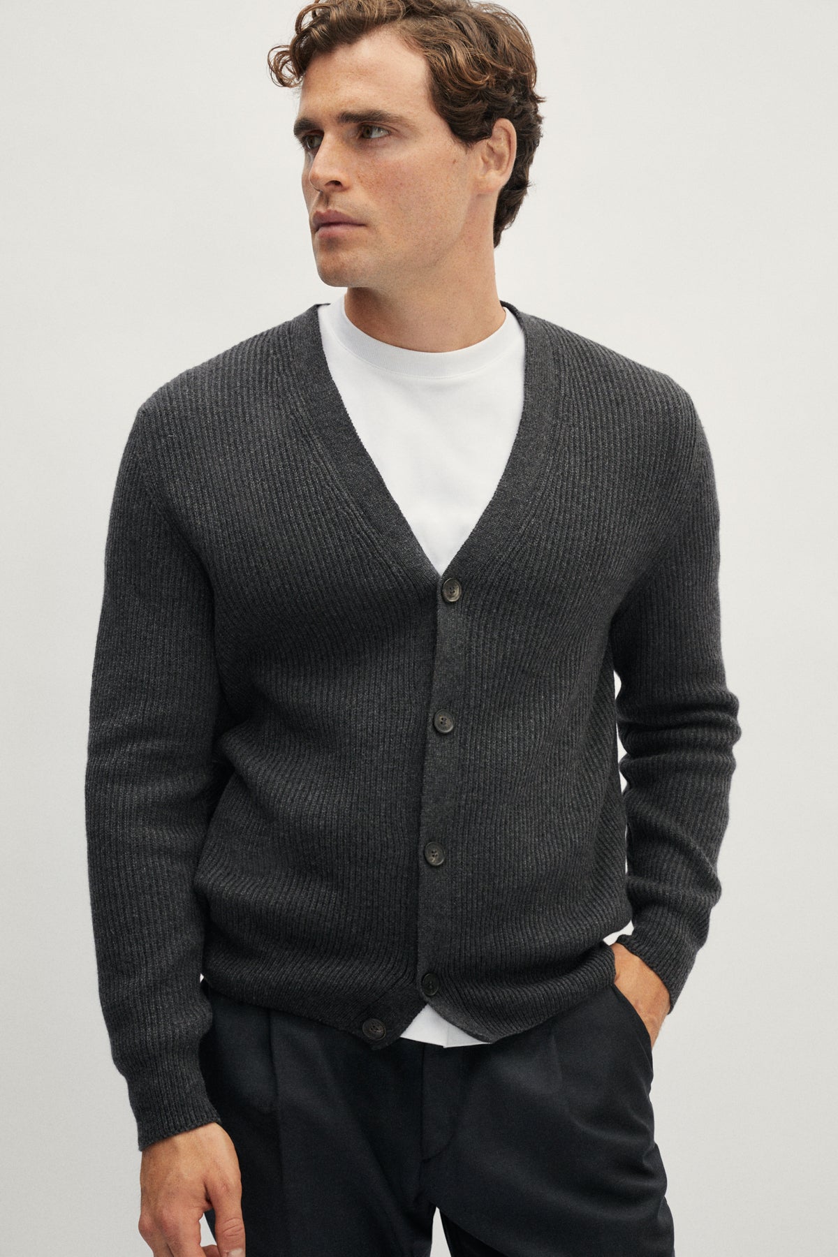 The ReCashmere Cardigan - grey